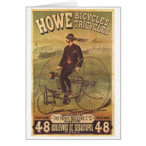 Vintage Howe Bicycles and Tricycles Ad Greeting Card