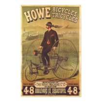 Vintage Howe Bicycles and Tricycles Ad posters
