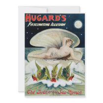 Vintage Hugard's Fascinating Illusion Poster Personalized Invites