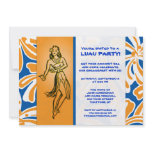 Vintage Hula Dancer Luau Invitation