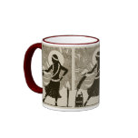Vintage Hula Girl mugs