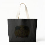 Vintage Hula Girl Palm Trees Beach Bag