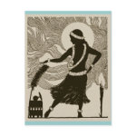 Vintage Hula Girl postcard