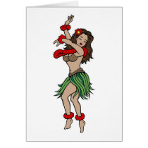 Vintage Hula Hawaiian Girl Tattoo Art cards by vintagegiftmall Vintage Hula Hawaiian Girl Tattoo Art cards