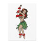 Vintage Hula Hawaiian Girl Tattoo Art Postcard