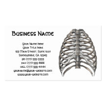 Vintage Human Anatomy Skeleton Skeletal Ribs Bones Business Card Templates