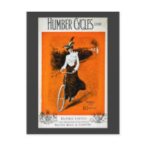Vintage Humber Bike Advertisement Postcard