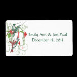 Vintage Humingbird Swirl Christmas Tree Labels