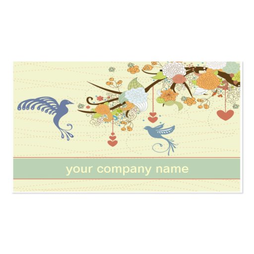 vintage hummingbird business card