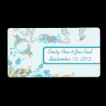 Vintage Hummingbirds Aqua & Coral Labels