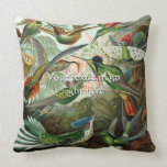 Vintage Hummingbirds Throw Pillow