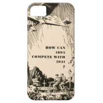 Vintage Humorous Ad Plane Tandem Bicycle Man Woman iPhone 5 Case