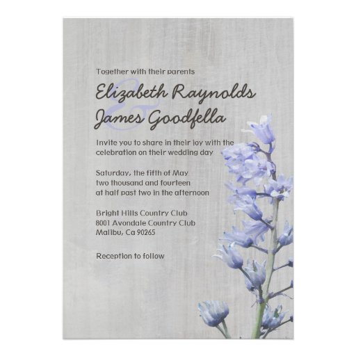 Vintage Hyacinth Wedding Invitations