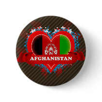 Vintage I Love Afghanistan Button