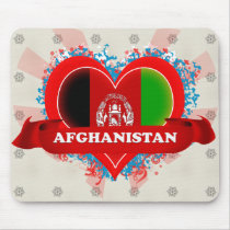Vintage I Love Afghanistan Mousepads
