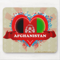 Vintage I Love Afghanistan Mouse Pads