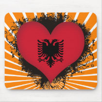 Vintage I Love Albania Mouse Pad