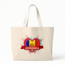 Vintage I Love Andorra Tote Bags