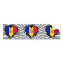 Vintage I Love Andorra Bumper Sticker