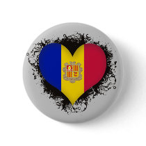 Vintage I Love Andorra Pinback Buttons