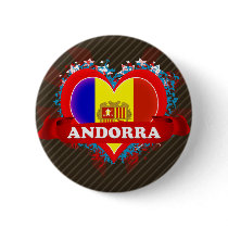 Vintage I Love Andorra Pinback Button