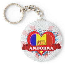 Vintage I Love Andorra Keychain