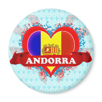 Vintage I Love Andorra Fridge Magnet
