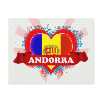 Vintage I Love Andorra Postcard