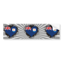 Vintage I Love Anguilla Bumper Sticker