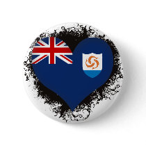 Vintage I Love Anguilla Button