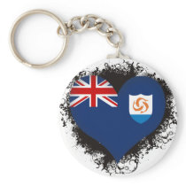 Vintage I Love Anguilla Keychain