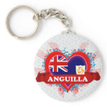 Vintage I Love Anguilla Keychains