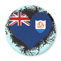 Vintage I Love Anguilla Magnet