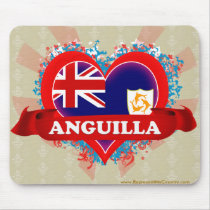 Vintage I Love Anguilla Mouse Pad