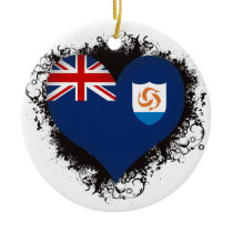 Vintage I Love Anguilla Ornament
