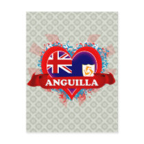 Vintage I Love Anguilla Post Card