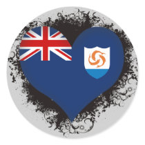 Vintage I Love Anguilla Sticker