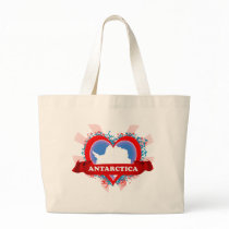 Vintage I Love Antarctica Tote Bag