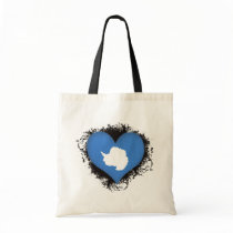 Vintage I Love Antarctica Canvas Bags