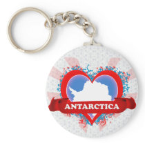 Vintage I Love Antarctica Key Chains
