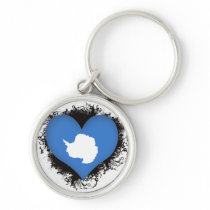 Vintage I Love Antarctica Key Chain