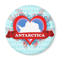 Vintage I Love Antarctica Refrigerator Magnet