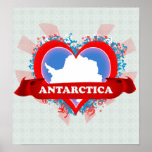 Vintage I Love Antarctica Posters