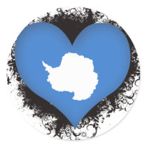 Vintage I Love Antarctica Sticker