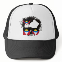 Vintage I Love Antigua and Barbuda Mesh Hats