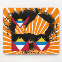 Vintage I Love Antigua and Barbuda Mouse Pad