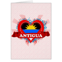 Vintage I Love Antigua Greeting Card