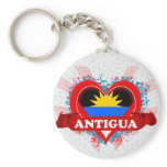Vintage I Love Antigua Keychain