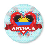 Vintage I Love Antigua Magnet
