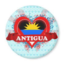 Vintage I Love Antigua Magnet
